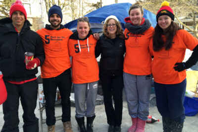 Students Brave Cold to Raise Money for Homeless Youth