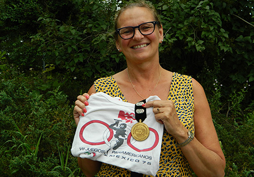 Rachelle Campbell volunteers at Pan Am Games.