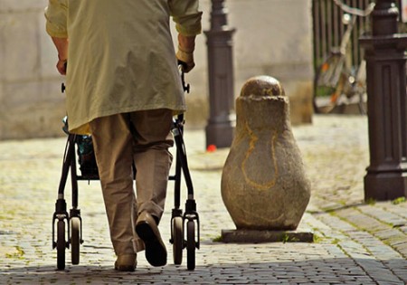 Old people walking, research at University of Guelph studies why we lose muscle mass