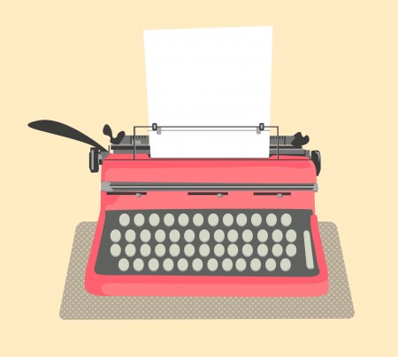 typewriter illustration