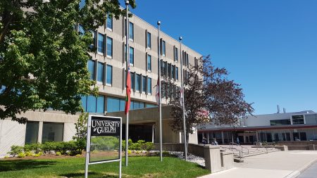 Campus flags at halfmast