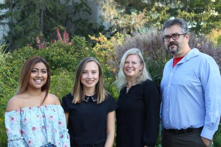 2017 U of G United Way Co-Chairs. L to R: Sasha Monteiro, Remy Orpen, Catherine Carstairs, Peter Routledge