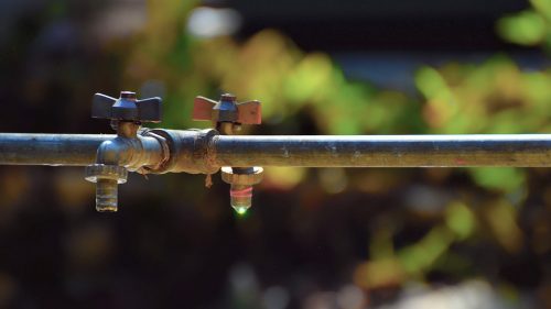 Water taps outdoors