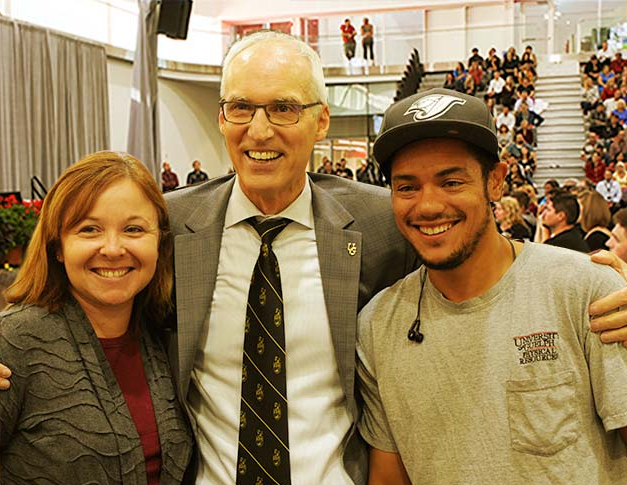 President Vaccarino and staff members