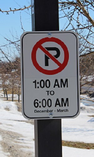 No Parking sign