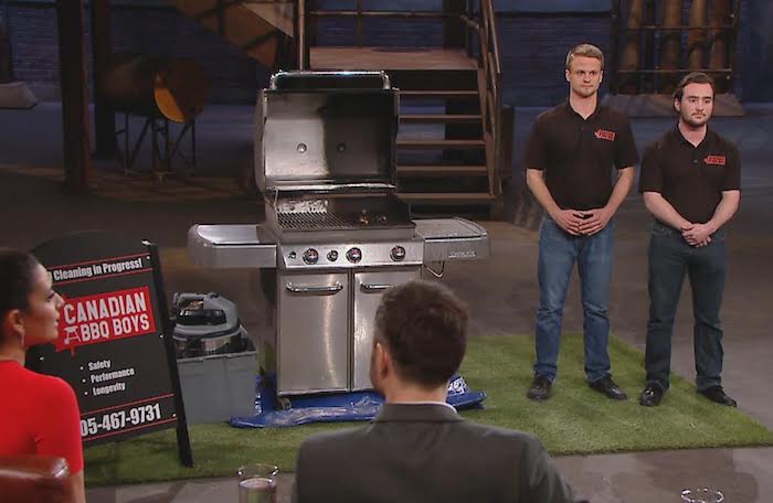 Two U of G students on set of television program