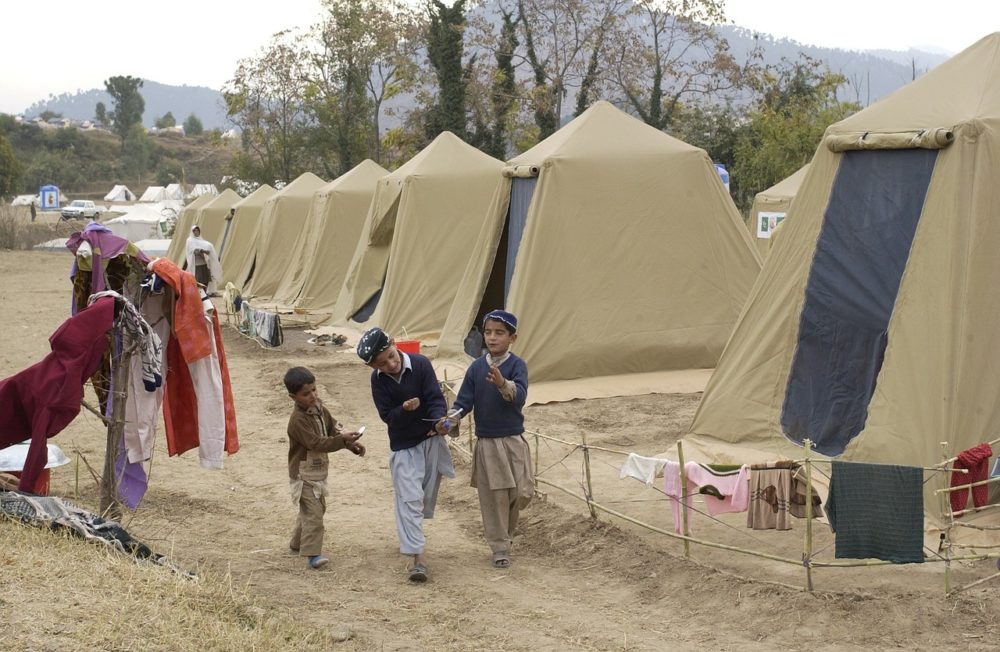 A photo of a refugee camp in Pakistan
