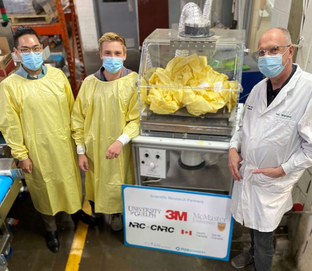 Prof. Keith Warriner stands beside