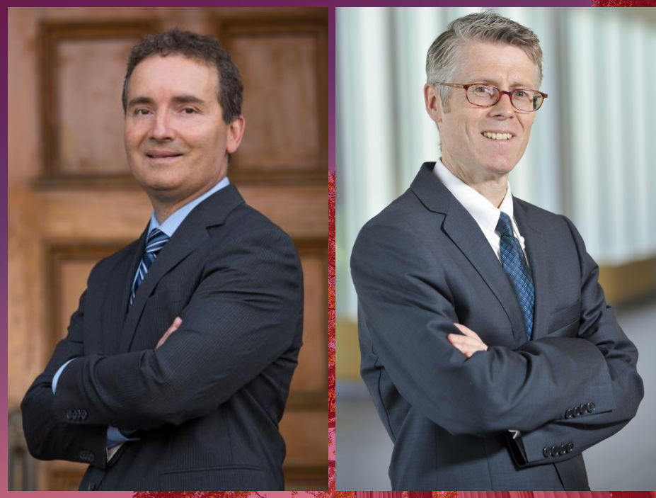 A composite photo of Rene Van Acker and Malcolm Campbell