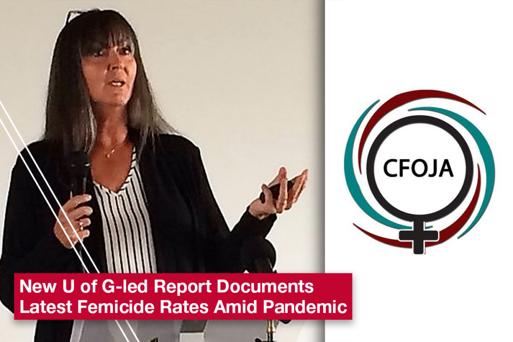 A photo of Dr. Myrna Dawson and the CFOJA logo