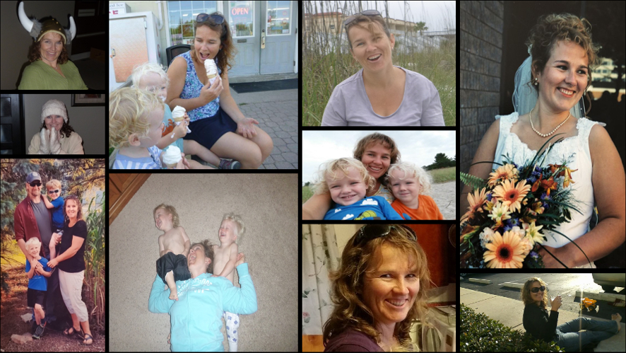 A collage of 10 images of Cindy Graham