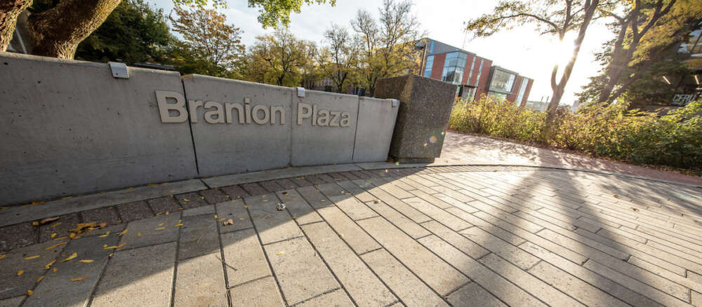 A view of Branion Plaza on the U of G campus