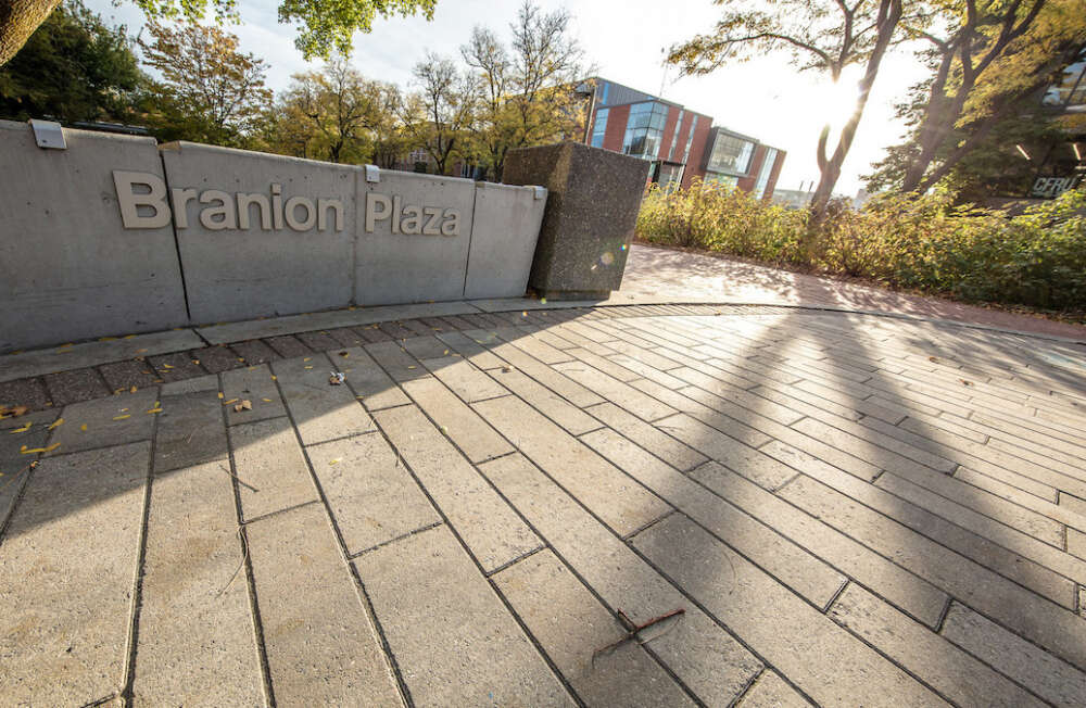 A view of Branion Plaza on the U of G campus