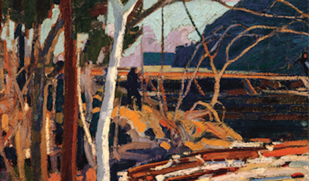 Detail of a landscape painting