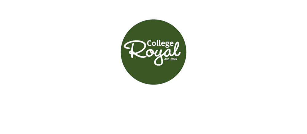 The College Royal logo: a green circle with white text reading "College Royal, est. 1925".