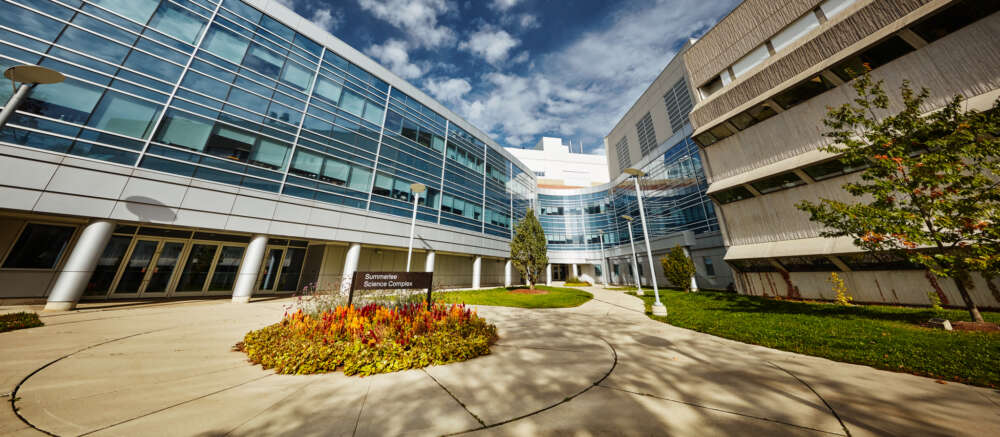 An outside shot of the Summerlee Science Complex building
