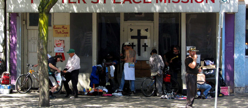 Potters Place Mission, on Hastings near Main; in Vancouver BC Canada.