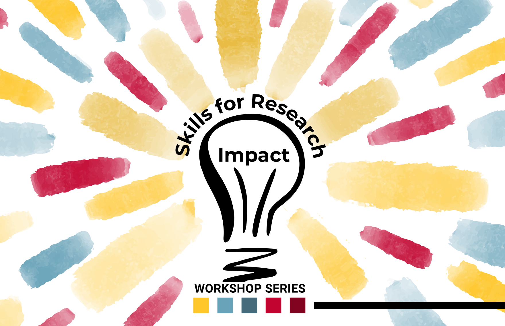 Skills for research impact. Workshop series. A lightbulb.