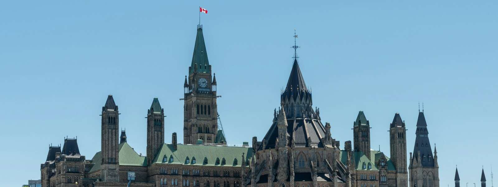 a large building with a clock tower on top of it