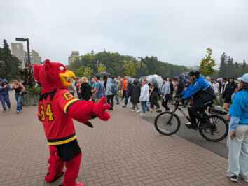 Staff and Faculty Kick Off Healthy Workplace Month with Campus Mile